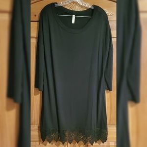 Women's lace trim tunic